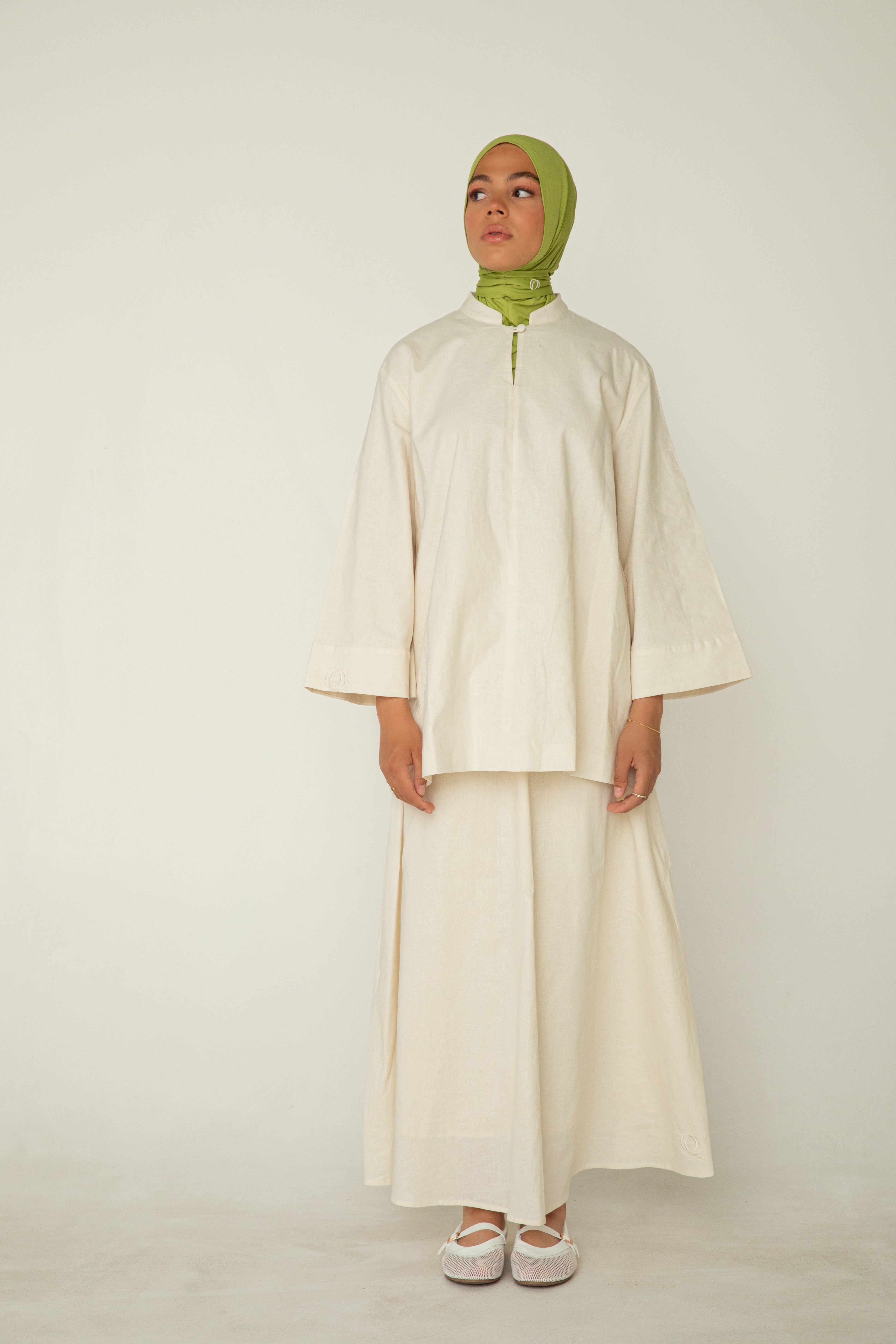 Linnen Cotton Blend Skirt