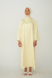 Satin Dress - Butter Cup