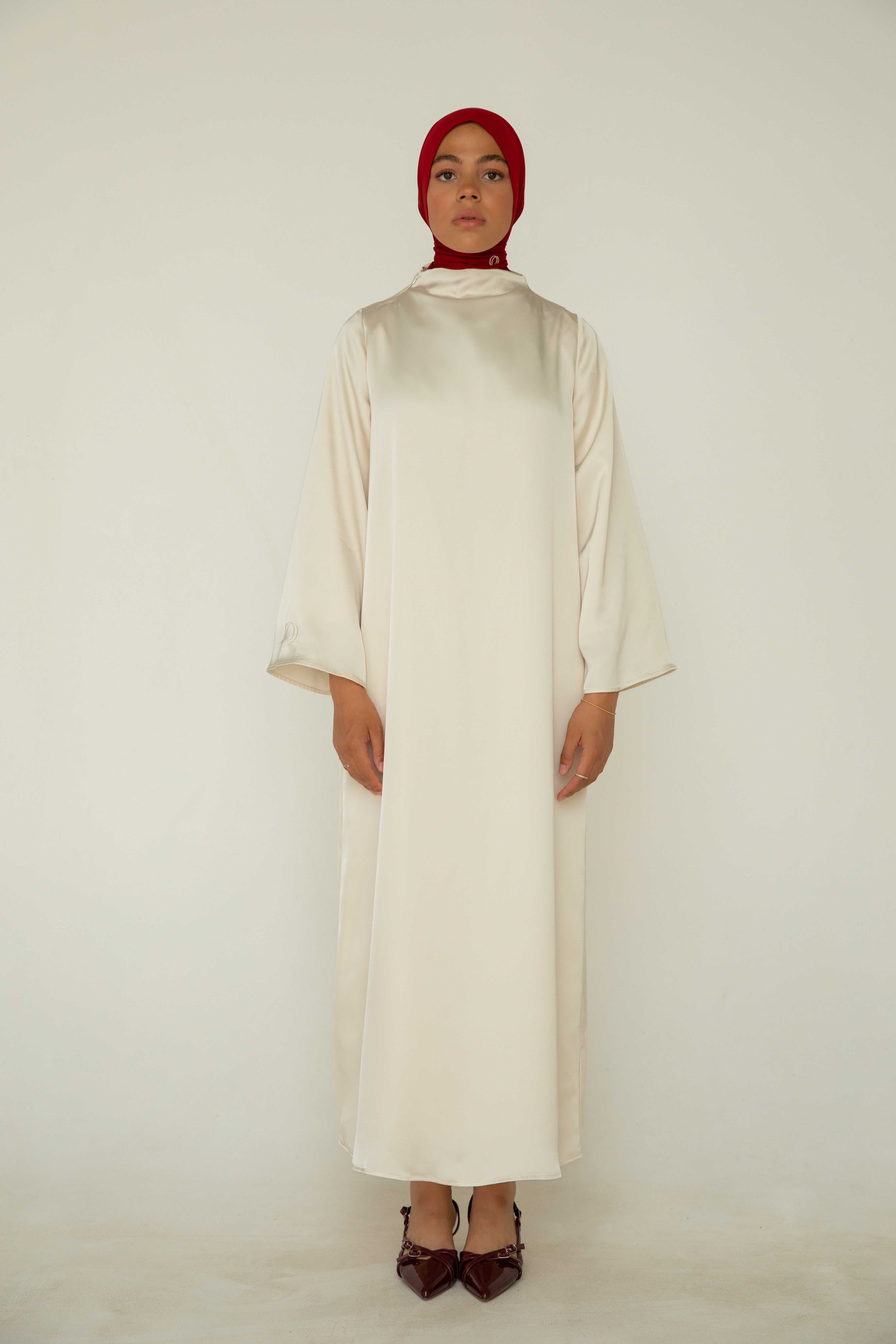 Satin Dress - Ivory