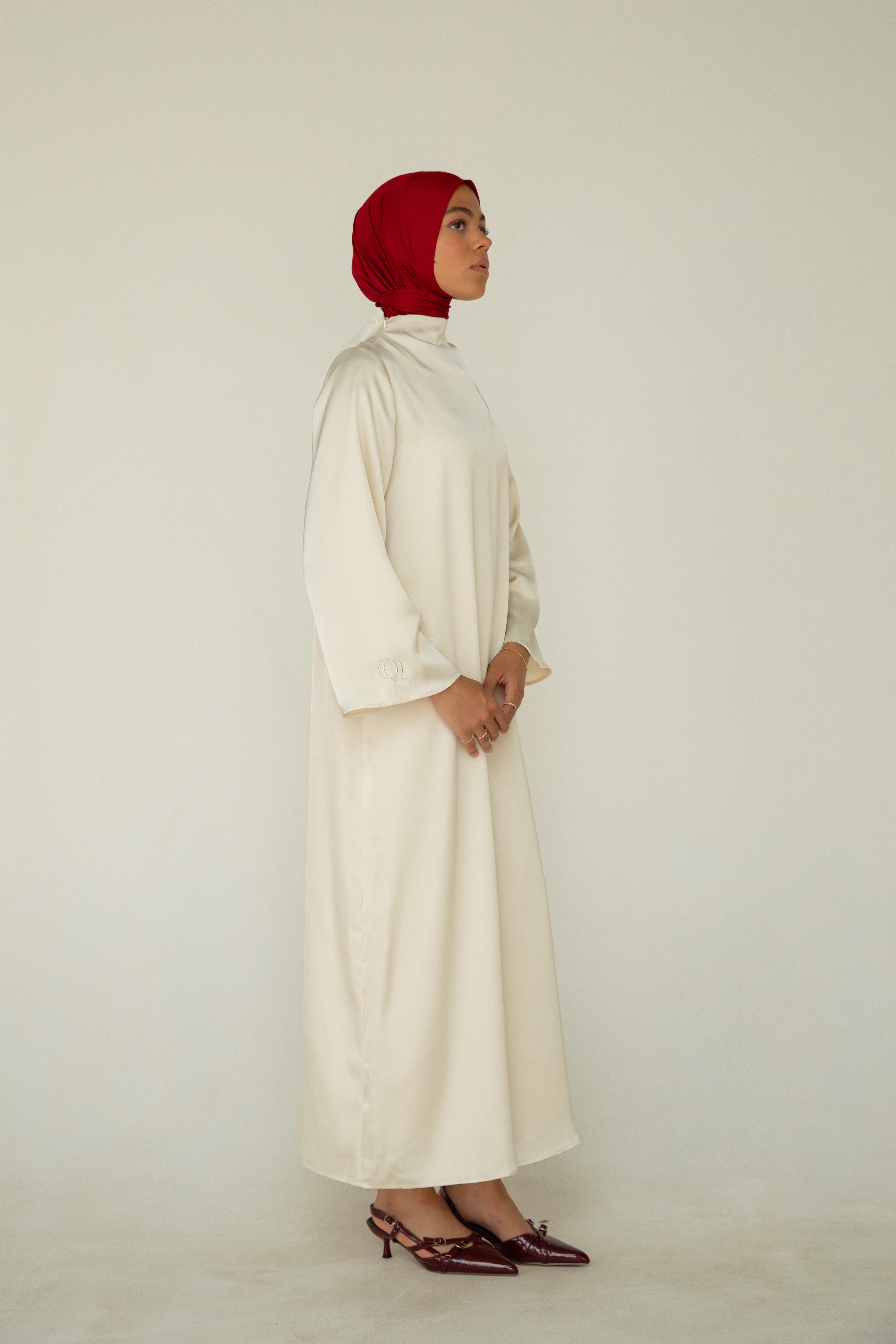 Satin Dress - Ivory